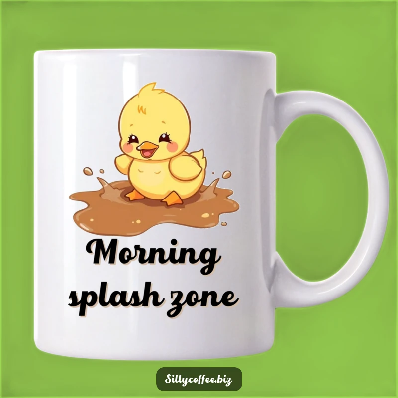 Funny Kawaii Duckling Mug - Coffee Spill Splash Lover Gift