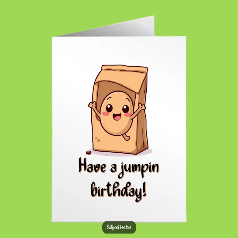 Kawaii Bean Birthday: Free Printable Card, Funny Downloadable Gift for Coffee Buds