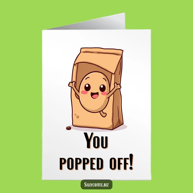 Kawaii Bean Congrats: Free Printable Card, Humorous Downloadable Gift for Big Wins