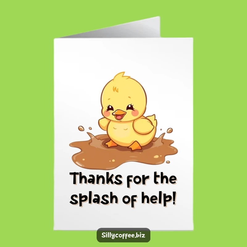 Free Printable Thank You Card: Duckling's Coffee Thanks, Funny Downloadable Gift of Appreciation