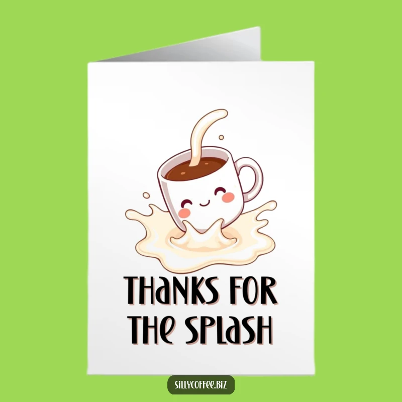 Kawaii Mug Thanks: Free Printable Card, Humorous Downloadable Gift for Appreciation