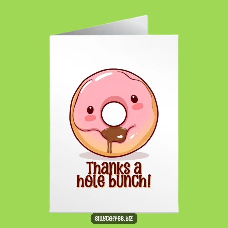 Free Printable Thank You Card: Kawaii Donut & Coffee Dribbles for Your Kindness!