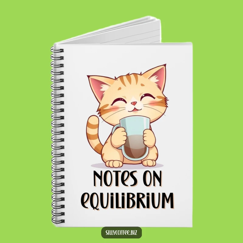 Funny Kawaii Cat Notebook - Balancing Act Journal