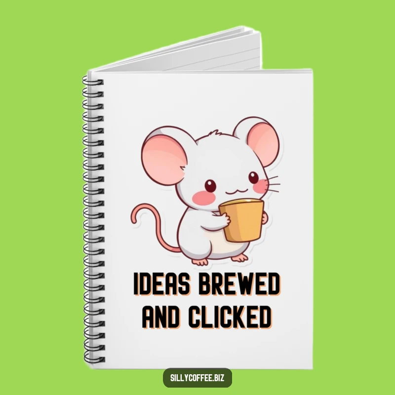 Funny Kawaii Mouse Notebook: Cute Coffee Cup Tail Journal for Ideas