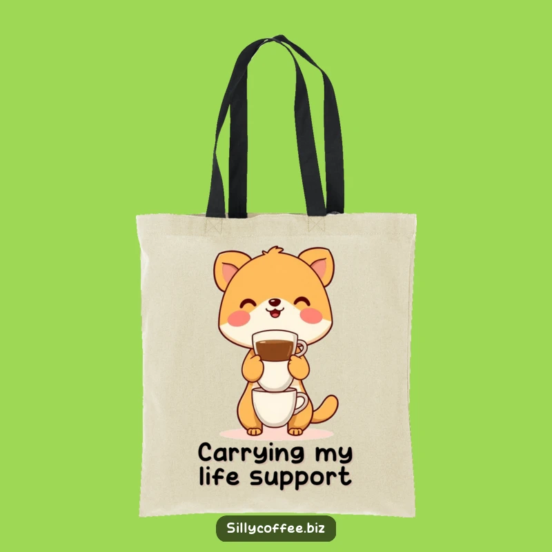 Funny Coffee Balance Tote Bag: Carry Your Laughs and Your Brews